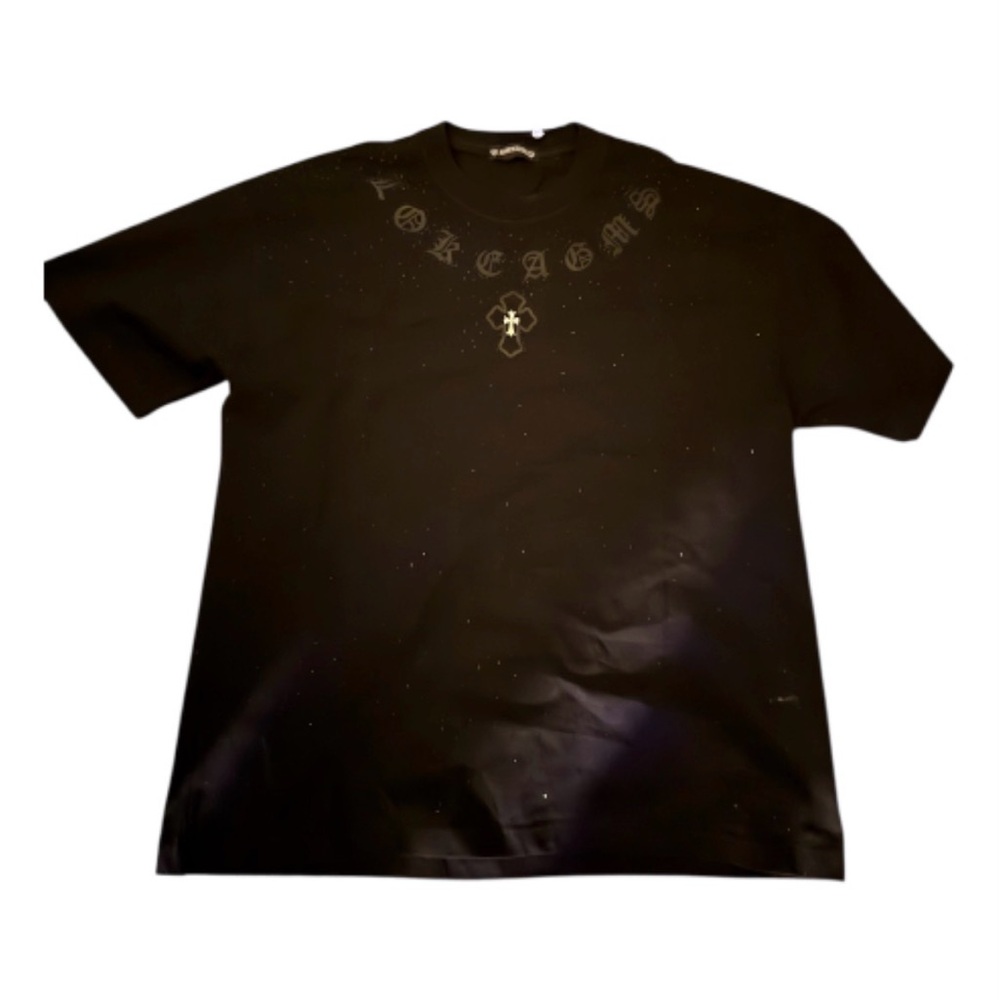 Men’s NWT Black Chrome Hearts Logo Neck T Shirt
